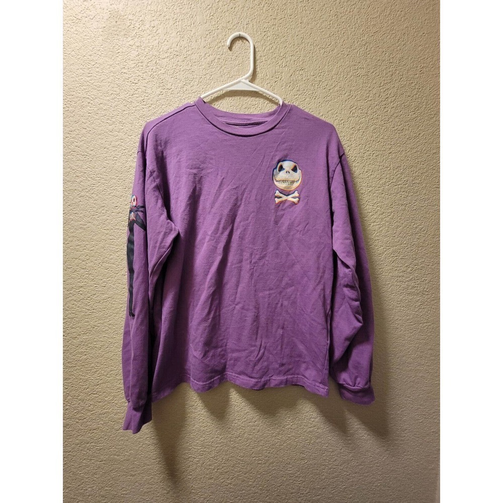 Long Sleeve Shirt Disney Nightmare Before Christmas Jack Skellington Purple SZ S